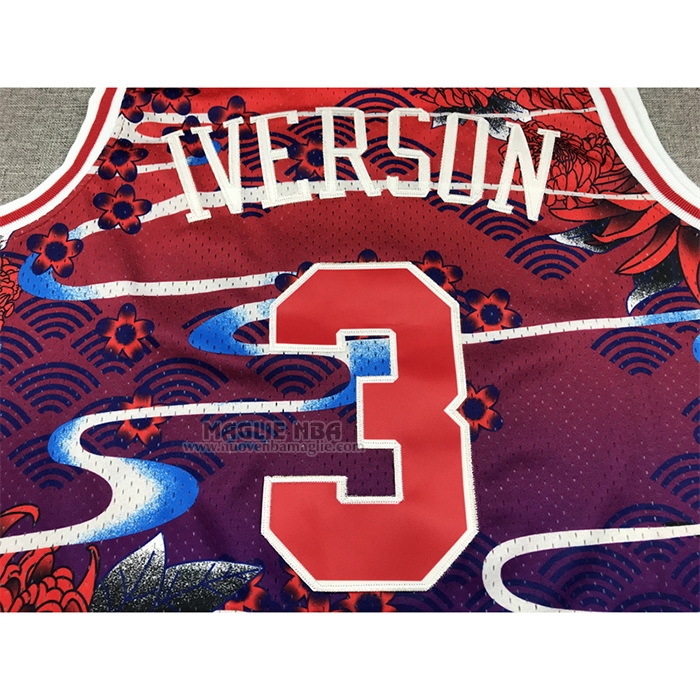 Maglia
 Allen Iverson NO 3 Philadelphia 76ers Mitchell & Ness Lunar New Year Rosso
